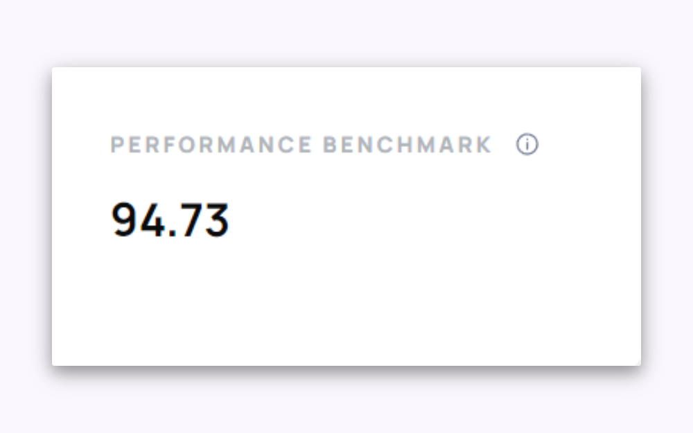 Figure: performance benchmark